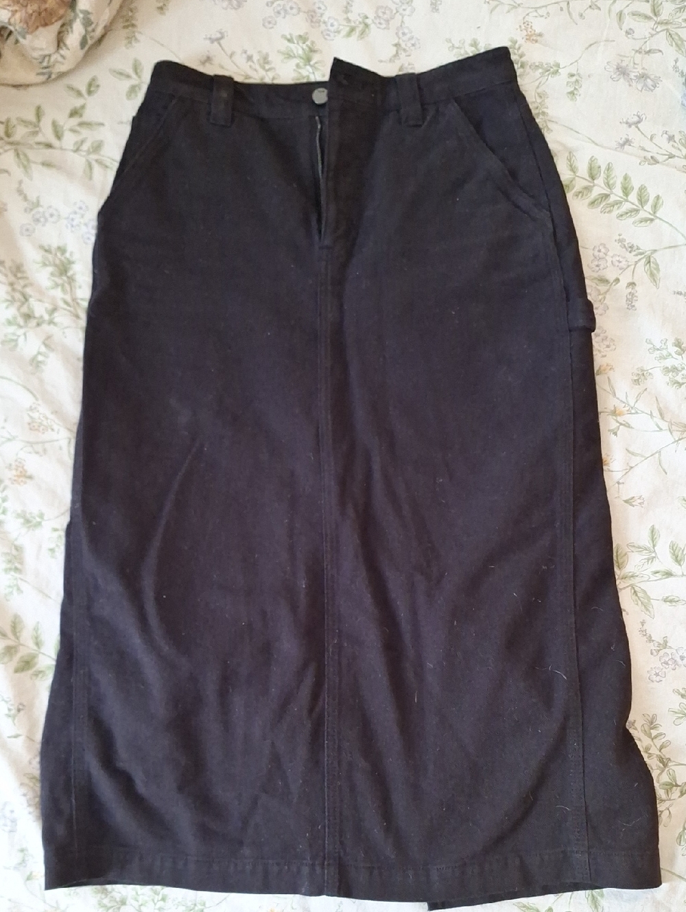 TNA Black Midi Cargo Skirt